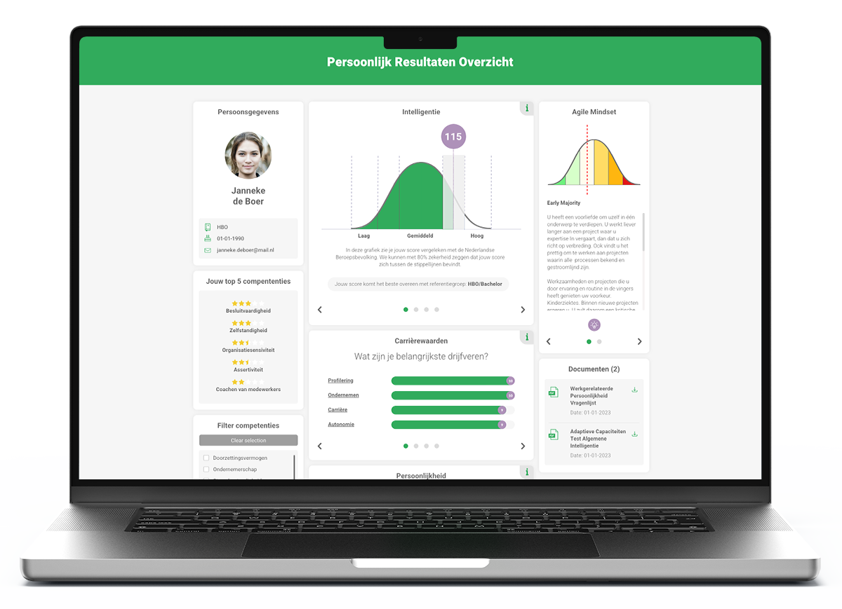 Ixly_assessment_platform_persoonlijke_resultaten