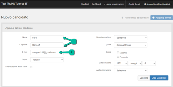 Test toolkit candidato