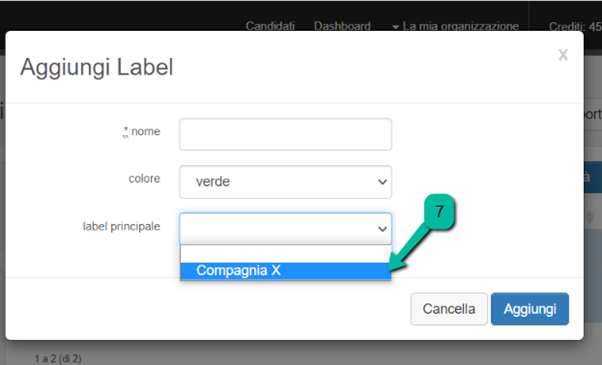  etichette ai miei candidati